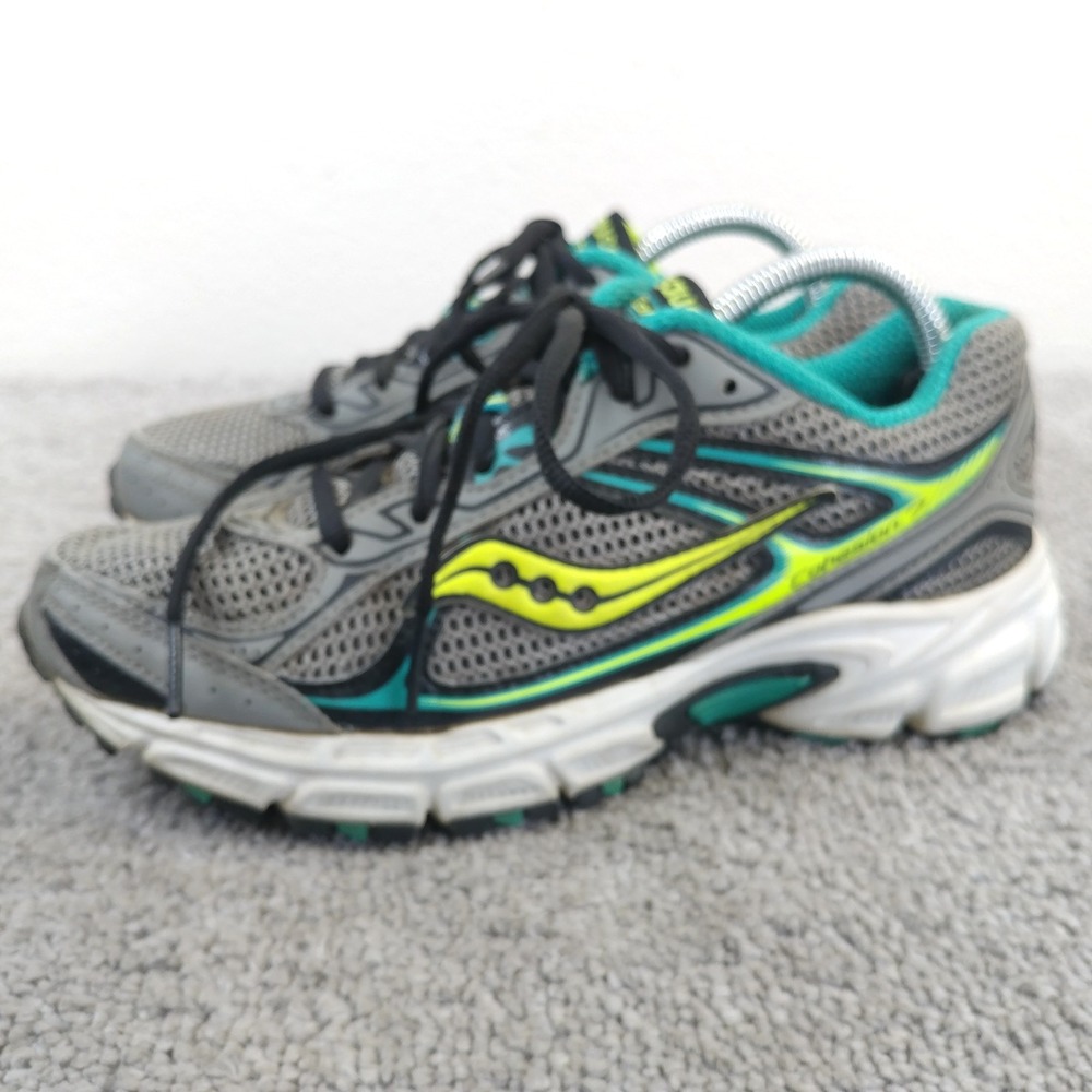 Saucony Cohesion 7 Womens Size 6 Running Shoes Gray Yellow Sneakers S15183-3